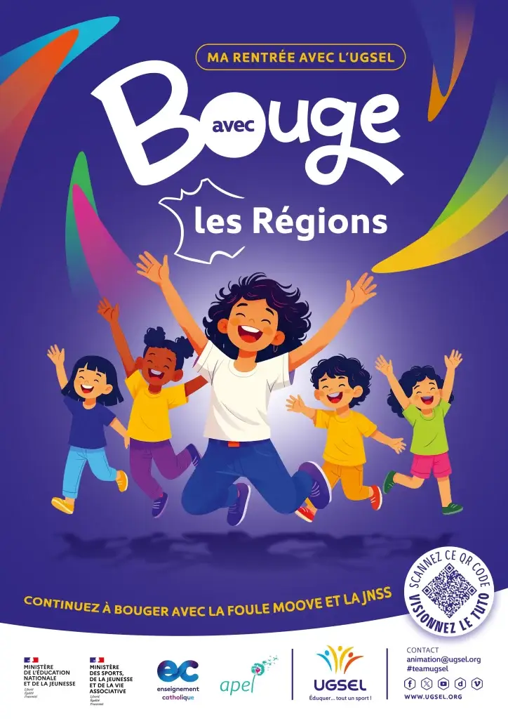 Affiche UGSEL Bouge avec les Régions